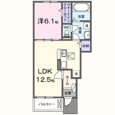 エルミタージュ泉ヶ丘２号館 105【管理NO：1-027585601-01040】 ★家具家電は申し込み後に搬入します★の物件画像