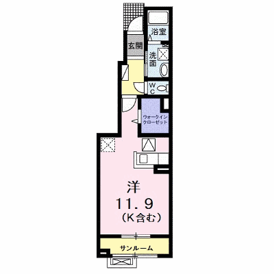 ハピネス　北島Ｅ 102【管理NO：1-021430801-01020】 ★家具家電は申し込み後に搬入します★ ★2026年10月中旬入居可能★の物件画像