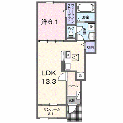 グリーンガーデン　Ⅲ 102【管理NO：1-028706902-01020】 ★家具家電は申し込み後に搬入します★ ★2027年01月下旬入居可能★の物件画像