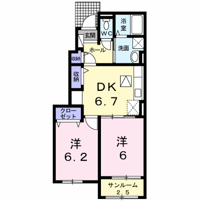 サリーレ天神ノ木Ⅱ 102【管理NO：1-019471302-01020】 ★家具家電は申し込み後に搬入します★ ★2026年08月下旬入居可能★の物件画像