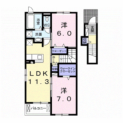 パレスＳＡＫＩＺＯＮＯⅢ 202【管理NO：1-026045801-02020】 ★家具家電は申し込み後に搬入します★ ★2026年08月下旬入居可能★の物件画像