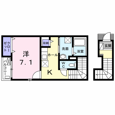 プルニエール西が丘 202【管理NO：1-026755101-02020】 ★家具家電は申し込み後に搬入します★ ★2026年09月中旬入居可能★の物件画像