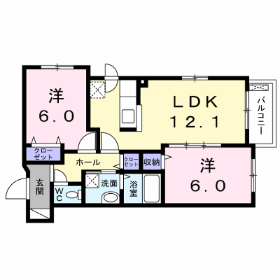 リアライズⅡ 201【管理NO：1-019543401-02010】 ★家具家電は申し込み後に搬入します★ ★2026年10月上旬入居可能★の物件画像