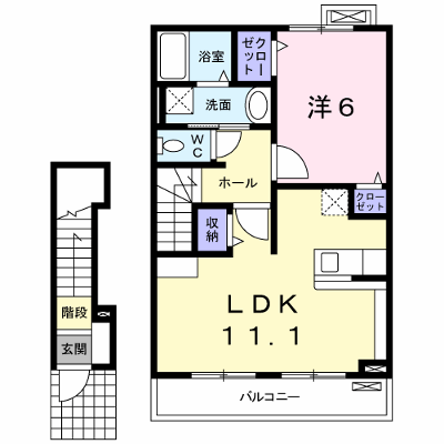 イズムユウ・Ｄ 203【管理NO：1-016358901-02030】 ★家具家電は申し込み後に搬入します★の物件画像