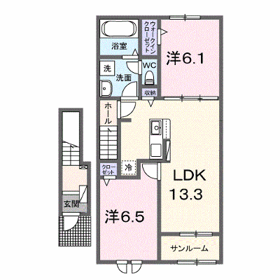 サニーヒルハウスⅡ 204【管理NO：1-026927001-02040】 ★家具家電は申し込み後に搬入します★ ★2026年10月中旬入居可能★の物件画像