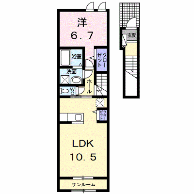 フレックス　タウン　六番館 203【管理NO：1-025686005-02030】 ★家具家電は申し込み後に搬入します★ ★2026年09月下旬入居可能★の物件画像