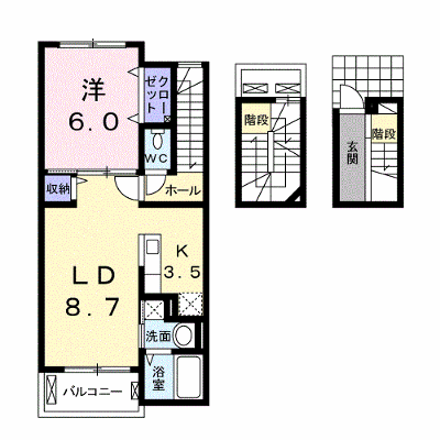ルミエール・ロゼⅡ 303【管理NO：1-024848001-03030】 ★家具家電は申し込み後に搬入します★の物件画像