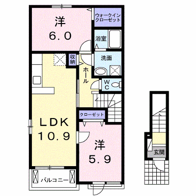 サニーハイム 201【管理NO：1-020946501-02010】 ★家具家電は申し込み後に搬入します★ ★2026年10月上旬入居可能★の物件画像