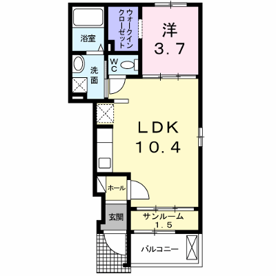 クレビステＡ 102【管理NO：1-018053201-01020】 ★家具家電は申し込み後に搬入します★ ★2026年10月中旬入居可能★の物件画像