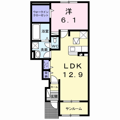 凛　Ⅰ 102【管理NO：1-025080301-01020】 ★家具家電は申し込み後に搬入します★ ★2026年10月中旬入居可能★の物件画像