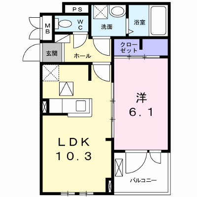 コモディ　モンテⅡ 103【管理NO：1-024001401-01030】 ★家具家電は申し込み後に搬入します★ ★2026年09月下旬入居可能★の物件画像