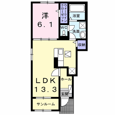 サンシャイン　ガーデンⅡ 101【管理NO：1-027344501-01010】 ★家具家電は申し込み後に搬入します★ ★2026年10月中旬入居可能★の物件画像