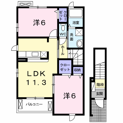 アウローラ 201【管理NO：1-016084001-02010】 ★家具家電は申し込み後に搬入します★ ★2026年09月下旬入居可能★の物件画像