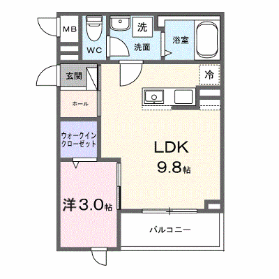 メゾン　リッシュ 204【管理NO：1-028572001-02040】 ★家具家電は申し込み後に搬入します★ ★2026年09月下旬入居可能★の物件画像