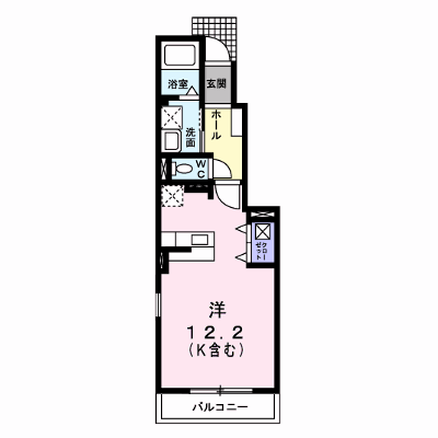 アロッジオ　ヴィオラ 104【管理NO：1-018240601-01040】 ★家具家電は申し込み後に搬入します★ ★2026年10月中旬入居可能★の物件画像