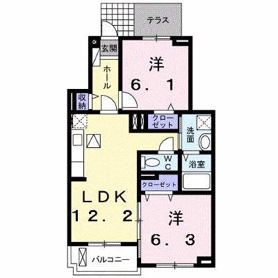 グラン・ソレイユ 102【管理NO：1-017845601-01020】 ★家具家電は申し込み後に搬入します★ ★2026年08月下旬入居可能★の物件画像