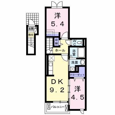 Ｇｌａｎｚ一色 202【管理NO：1-019643901-02020】 ★家具家電は申し込み後に搬入します★の物件画像