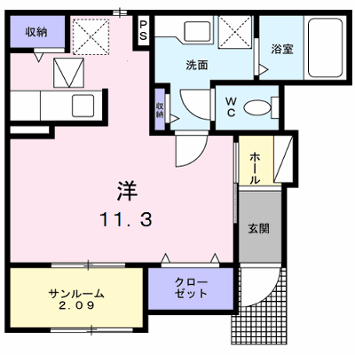 ロジュマン堀之内 102【管理NO：1-025748301-01020】 ★家具家電は申し込み後に搬入します★ ★2026年10月中旬入居可能★の物件画像