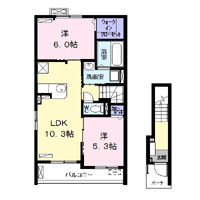 クレマチスⅡ 201【管理NO：1-024546601-02010】 ★家具家電は申し込み後に搬入します★ ★2026年10月中旬入居可能★の物件画像