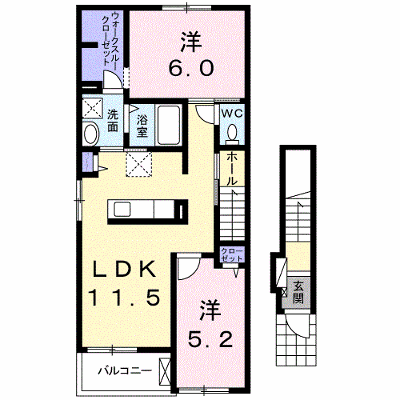 パレス堅田 201【管理NO：1-022622201-02010】 ★家具家電は申し込み後に搬入します★ ★2026年10月中旬入居可能★の物件画像