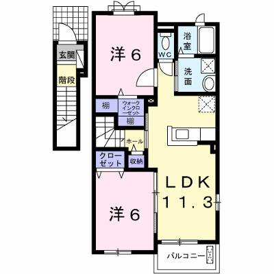 パジェール・トロワａ 201【管理NO：1-020232401-02010】 ★家具家電は申し込み後に搬入します★ ★2026年10月中旬入居可能★の物件画像
