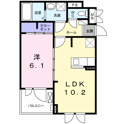 ＧＡＩＡ　ＢＬＡＮＣ 201【管理NO：1-025665201-02010】 ★家具家電は申し込み後に搬入します★ ★2026年09月下旬入居可能★の物件画像
