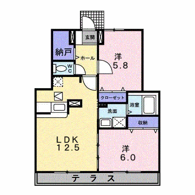 エレガンツァ・プリムラⅡ 102【管理NO：1-015084201-01020】 ★家具家電は申し込み後に搬入します★ ★2026年10月上旬入居可能★の物件画像