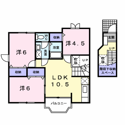 エスポワール２１ 202【管理NO：1-010420401-02020】 ★家具家電は申し込み後に搬入します★の物件画像