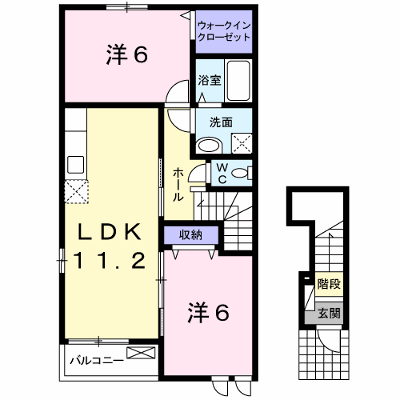 ベル・ラビイーニアＡ 201【管理NO：1-016628001-02010】 ★家具家電は申し込み後に搬入します★の物件画像