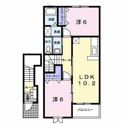サニーグリーンＣ 203【管理NO：1-013477201-02030】 ★家具家電は申し込み後に搬入します★ ★2026年10月上旬入居可能★の物件画像