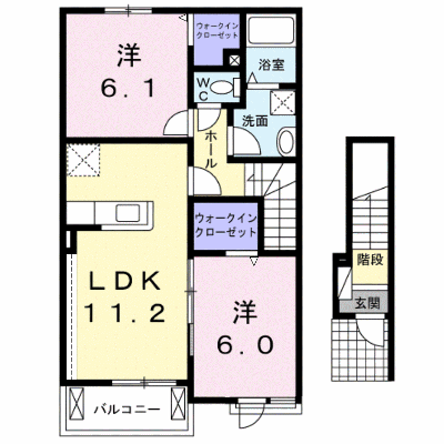 フローラーリア 202【管理NO：1-021342901-02020】 ★家具家電は申し込み後に搬入します★ ★2026年09月下旬入居可能★の物件画像