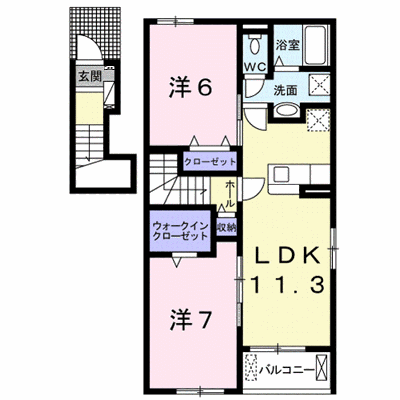 セゾン 201【管理NO：1-025612901-02010】 ★家具家電は申し込み後に搬入します★ ★2026年10月中旬入居可能★の物件画像