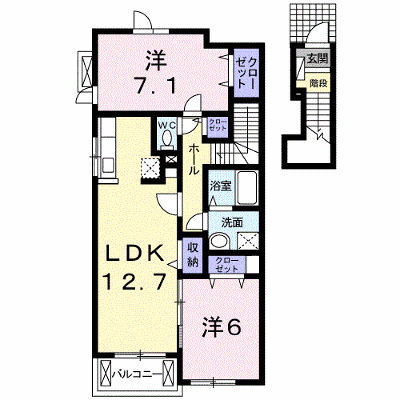 アーバンハイツ小松Ｆ 204【管理NO：1-017439901-02040】 ★家具家電は申し込み後に搬入します★ ★2026年09月下旬入居可能★の物件画像
