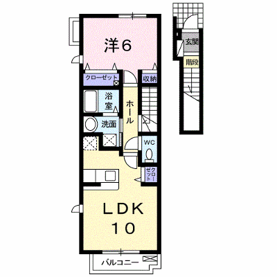 ＳＵＮ・ＢＲＩＧＨＴ 206【管理NO：1-017579201-02060】 ★家具家電は申し込み後に搬入します★ ★2026年10月中旬入居可能★の物件画像