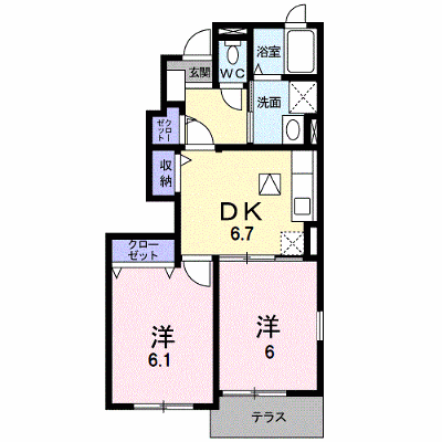 プリムラ　Ａ 101【管理NO：1-015459601-01010】 ★家具家電は申し込み後に搬入します★ ★2026年10月上旬入居可能★の物件画像