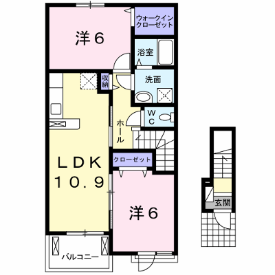 アヴニール　ベルⅡ 202【管理NO：1-023401102-02020】 ★家具家電は申し込み後に搬入します★ ★2026年11月中旬入居可能★の物件画像