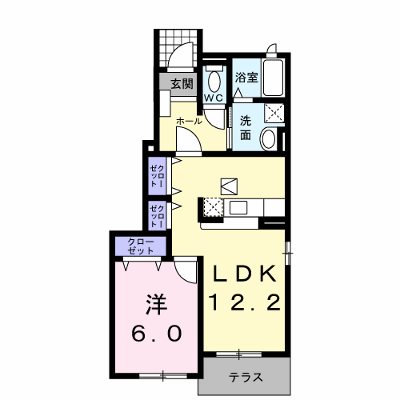 エテルノ・Ａ・Ｋ・ＴⅡ 101【管理NO：1-014309102-01010】 ★家具家電は申し込み後に搬入します★ ★2026年11月中旬入居可能★の物件画像