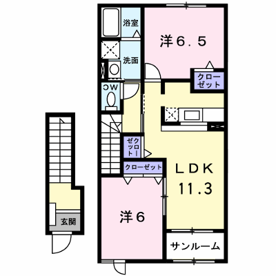 プロムナード散歩道Ａ棟 202【管理NO：1-014165201-02020】 ★家具家電は申し込み後に搬入します★ ★2026年10月中旬入居可能★の物件画像