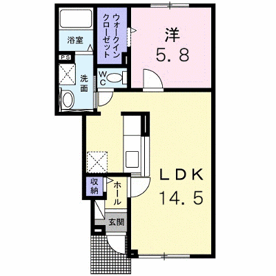 エクレールⅥ 102【管理NO：1-018912501-01020】 ★家具家電は申し込み後に搬入します★ ★2026年10月中旬入居可能★の物件画像