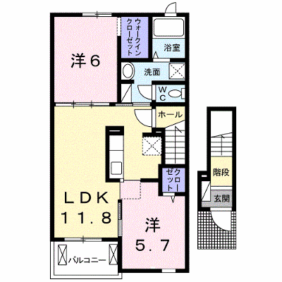 グリーンガーデンＶ 202【管理NO：1-021076701-02020】 ★家具家電は申し込み後に搬入します★の物件画像
