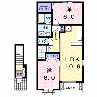 テ・ルサーマ　Ｅ 203【管理NO：1-020167402-02030】 ★家具家電は申し込み後に搬入します★ ★2026年10月上旬入居可能★の物件画像