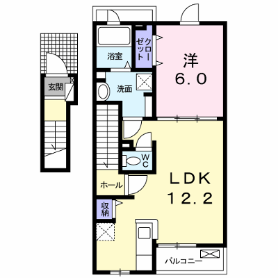 ヒュッゲ　Ⅱ 202【管理NO：1-024684401-02020】 ★家具家電は申し込み後に搬入します★の物件画像