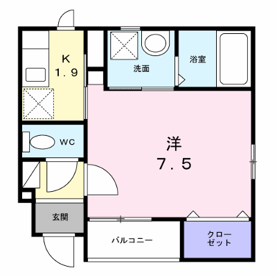 本町１丁目アパート 103【管理NO：1-028452501-01030】 ★家具家電は申し込み後に搬入します★ ★2027年02月上旬入居可能★の物件画像