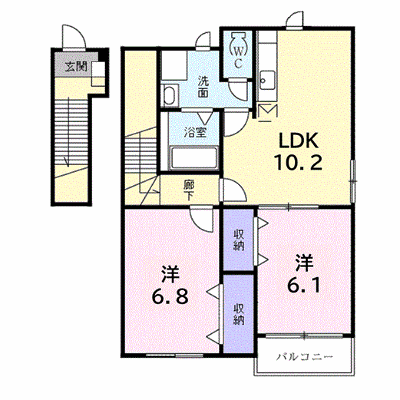 サンクレストール吉岡Ｙ 201【管理NO：1-007434201-02010】 ★家具家電は申し込み後に搬入します★ ★2026年10月上旬入居可能★の物件画像