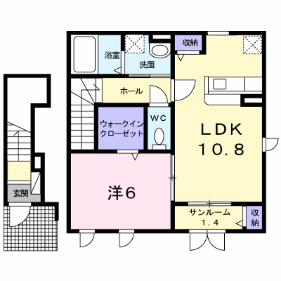 カルム　メゾン 202【管理NO：1-018941701-02020】 ★家具家電は申し込み後に搬入します★ ★2026年10月上旬入居可能★の物件画像