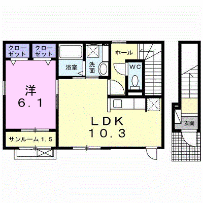 シャルマン櫻街　十番館 201【管理NO：1-025580101-02010】 ★家具家電は申し込み後に搬入します★の物件画像