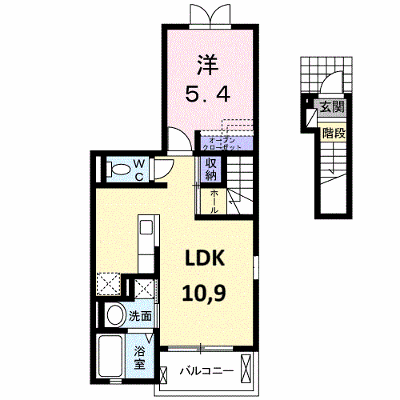 Ｋステージ 201【管理NO：1-017395101-02010】 ★家具家電は申し込み後に搬入します★ ★2026年10月下旬入居可能★の物件画像