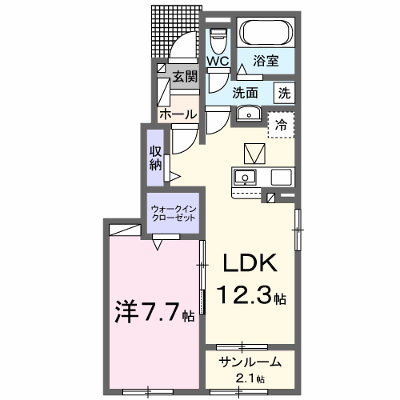 フィレンツェ 101【管理NO：1-027383001-01010】 ★家具家電は申し込み後に搬入します★ ★2026年10月中旬入居可能★の物件画像