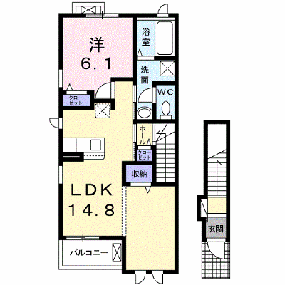 シオン　Ⅰ 201【管理NO：1-025066201-02010】 ★家具家電は申し込み後に搬入します★ ★2026年09月下旬入居可能★の物件画像