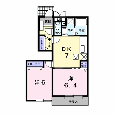 フィオ－レⅡ 102【管理NO：1-013048101-01020】 ★家具家電は申し込み後に搬入します★ ★2026年10月中旬入居可能★の物件画像
